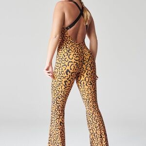 Qeep Up Leopard Print  jumpsuit NWOT